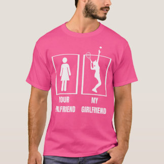 My Girlfriend Tennis Player Proud Boyfriend Funny  T-Shirt