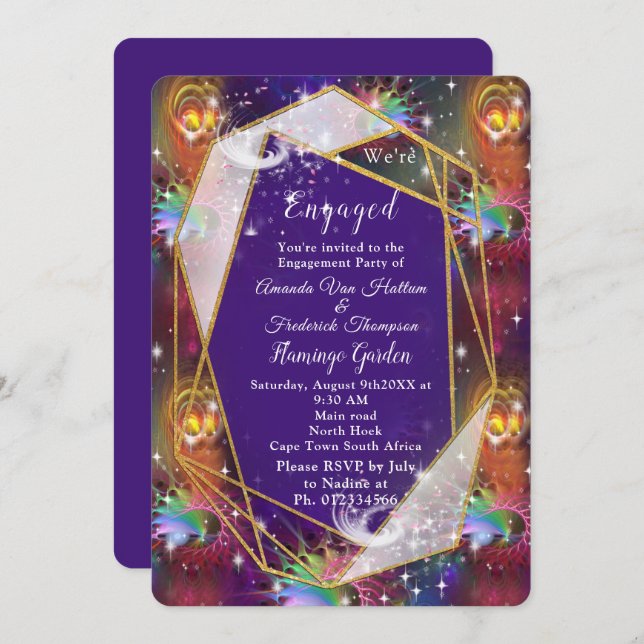 My Glamourous Funky Disco design Invitation (Front/Back)