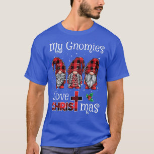 My Gnomies Love Christmas Funny Three Gnomes  T-Shirt