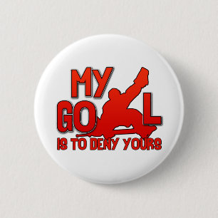 My Goal, Hockey Goalie 6 Cm Round Badge