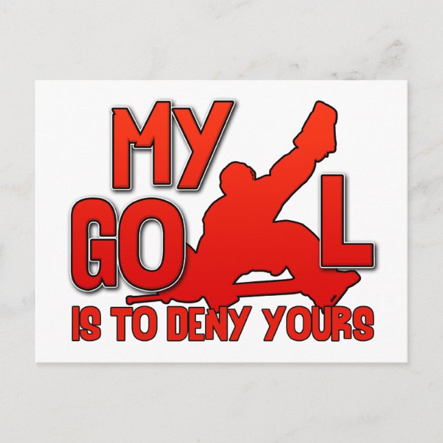 My Goal, Hockey Goalie Postcard (Front)