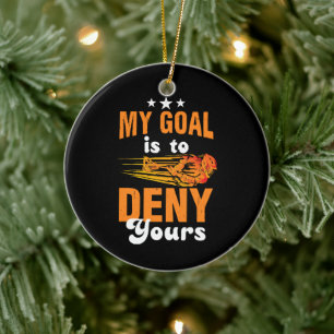 My Goal Is To Deny Yours Lacrosse Ceramic Tree Decoration