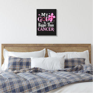 My God is Bigger Than Cancer Breast Canvas Print