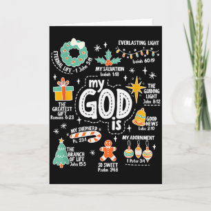 My God Is Christmas Jesus Is The Reason Faith Chri Card