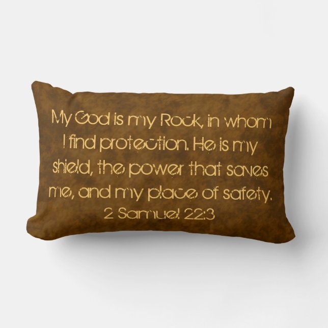 My God is my rock bible verse pillow (Front)
