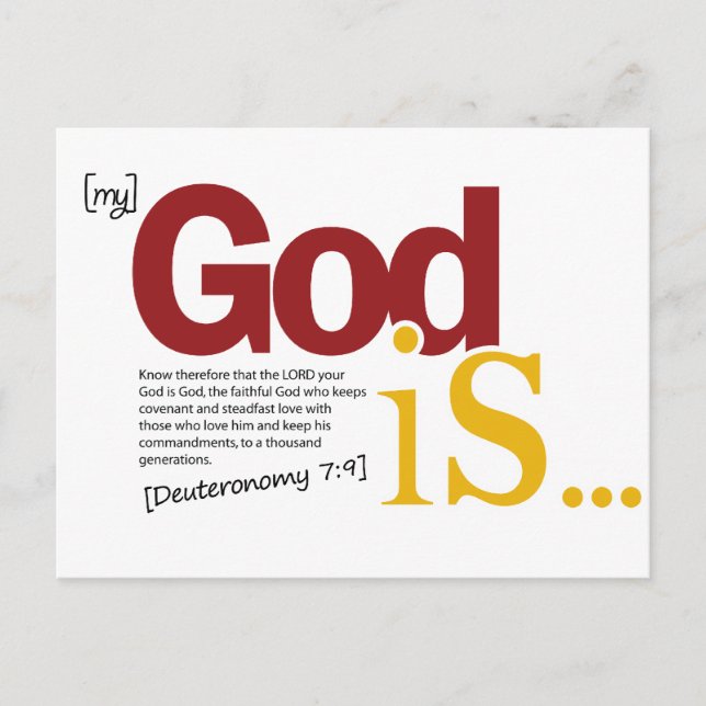 My God Is Postcard (Front)