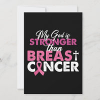 My God Is Stronger Than Breast Cancer Christian