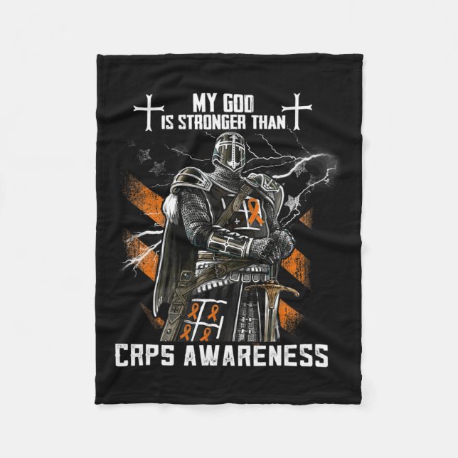 My God Is Stronger Than Crps Awareness  Fleece Blanket (Front)