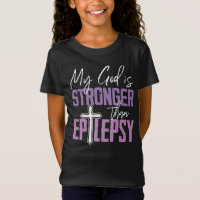 My God Is Stronger Than Epilepsy Awareness Ribbon