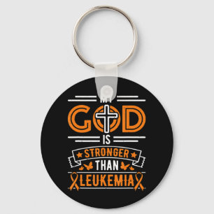 My God is Stronger Than Leukaemia Survivor Key Ring