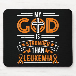 My God is Stronger Than Leukaemia Survivor  Mouse Pad