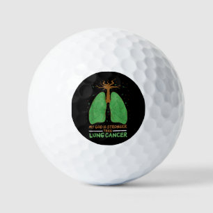 My God Is Stronger Than Lung Cancer Golf Balls
