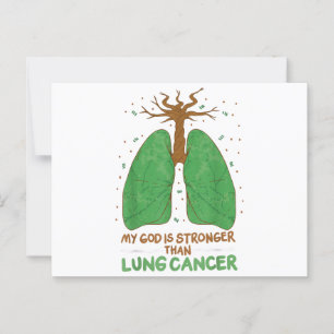 My God Is Stronger Than Lung Cancer Postcard
