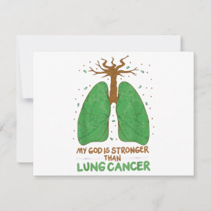 My God Is Stronger Than Lung Cancer Thank You Card