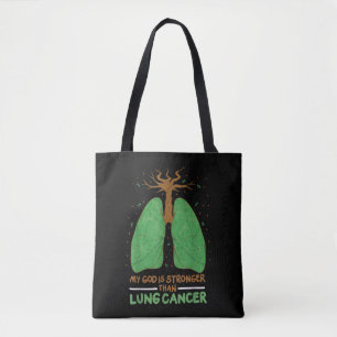 My God Is Stronger Than Lung Cancer Tote Bag