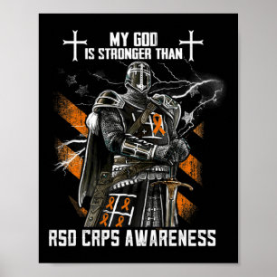 My God Is Stronger Than Rsd Crps Awareness Poster