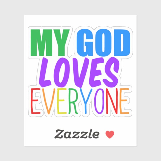My God Loves Everyone Rainbow Christian (Sheet)