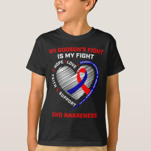 My Godsons Fight Is My Fight Chd Heart Disease Awa T-Shirt