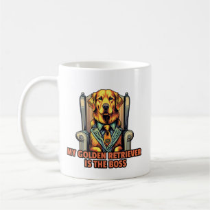 My Golden Retriever Is The Boss Coffee Mug