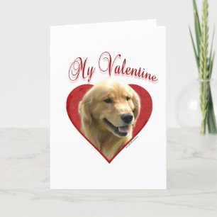 My Golden Retriever Valentine Holiday Card