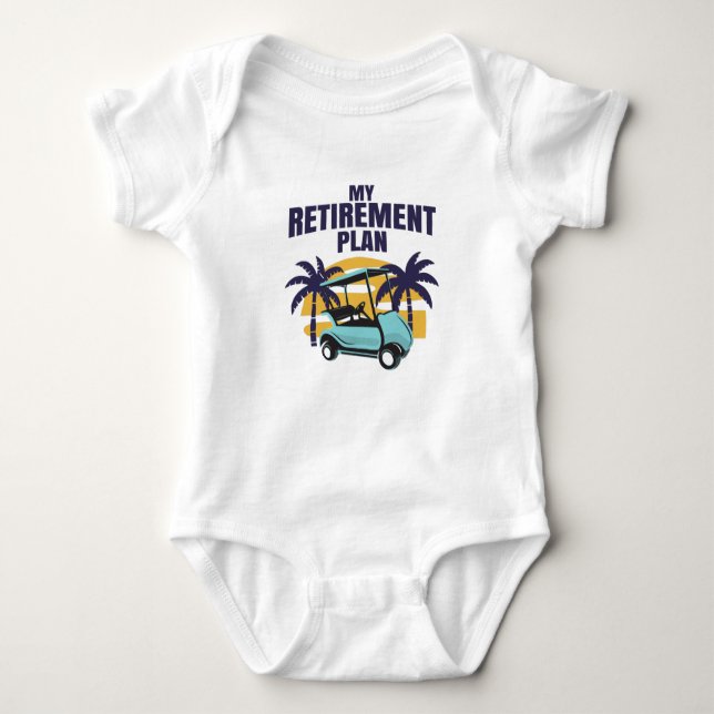 My Golf retirement plan Baby Bodysuit (Front)