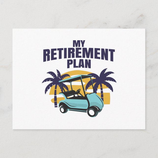 My Golf retirement plan Postcard (Front)