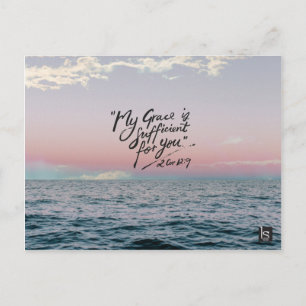 My grace is sufficient (2 Corinthians 12:9) Postcard