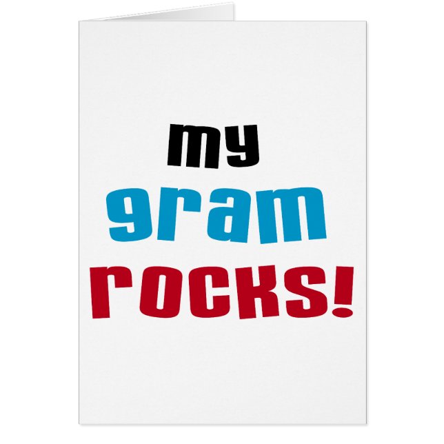 My Gram Rocks T-shirts and Gifts (Front)