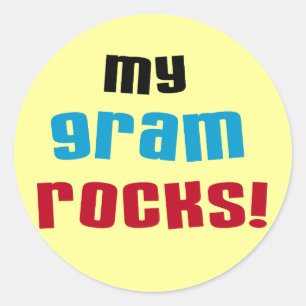 My Gram Rocks T-shirts and Gifts Classic Round Sticker