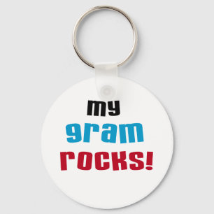My Gram Rocks T-shirts and Gifts Key Ring
