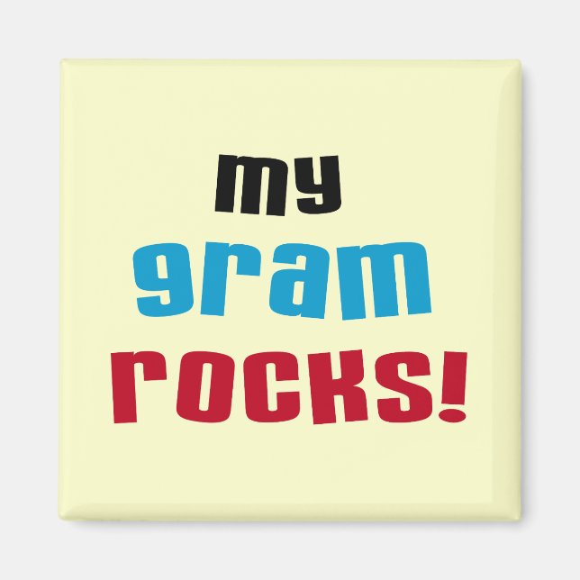 My Gram Rocks T-shirts and Gifts Magnet (Front)