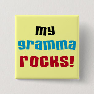 My Gramma Rocks T-shirts and Gifts 15 Cm Square Badge