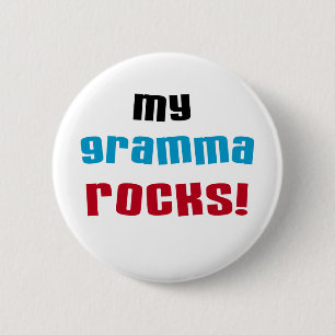 My Gramma Rocks T-shirts and Gifts 6 Cm Round Badge