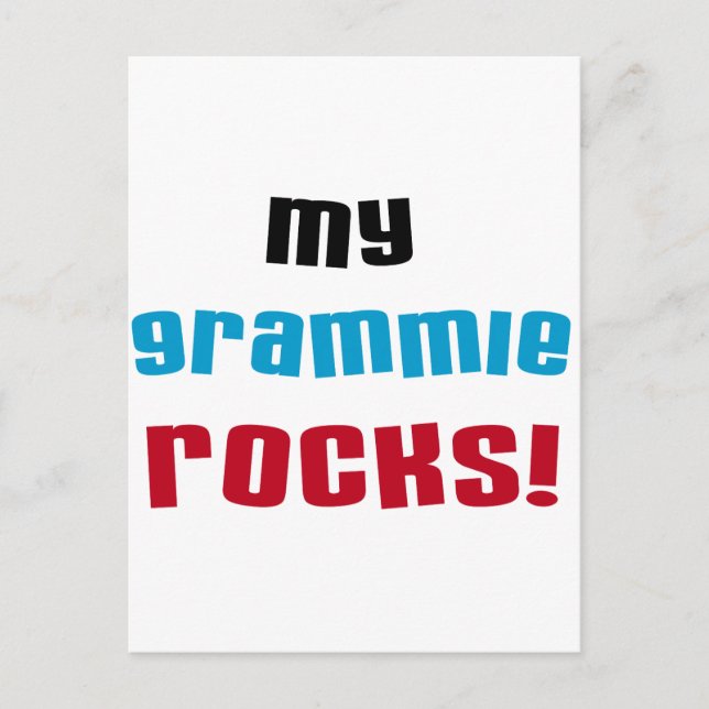 My Grammie Rocks T shirts and Gifts Postcard (Front)