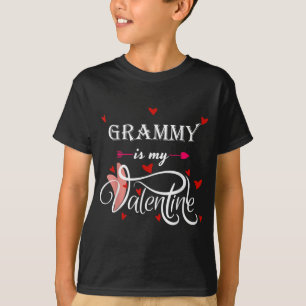 My Grammy Is My Valentine Valentines Day Grandson T-Shirt