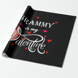 My Grammy Is My Valentine Valentines Day Grandson Wrapping Paper