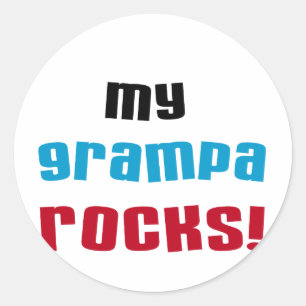My Grampa Rocks T shirts and Gifts Classic Round Sticker