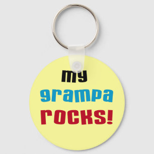 My Grampa Rocks T shirts and Gifts Key Ring