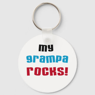 My Grampa Rocks T shirts and Gifts Key Ring