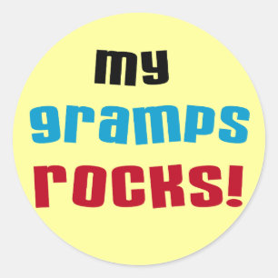 My Gramps Rocks T-shirts and Gifts Classic Round Sticker