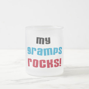 My Gramps Rocks T-shirts and Gifts Frosted Glass Coffee Mug