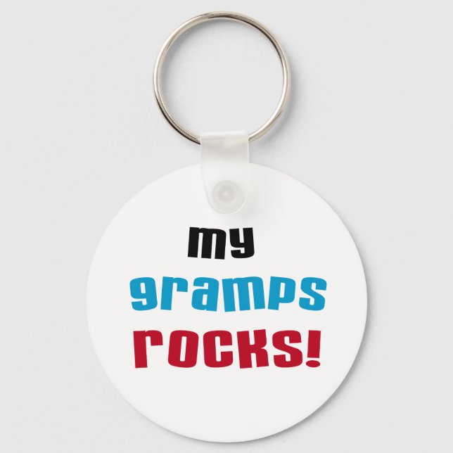 My Gramps Rocks T-shirts and Gifts Key Ring (Front)