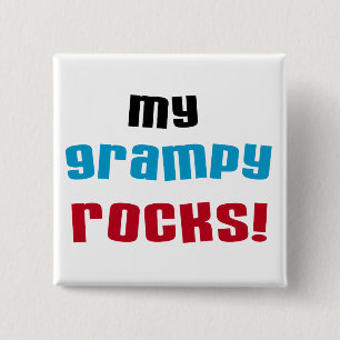 My Grampy Rocks T shirts and Gifts 15 Cm Square Badge