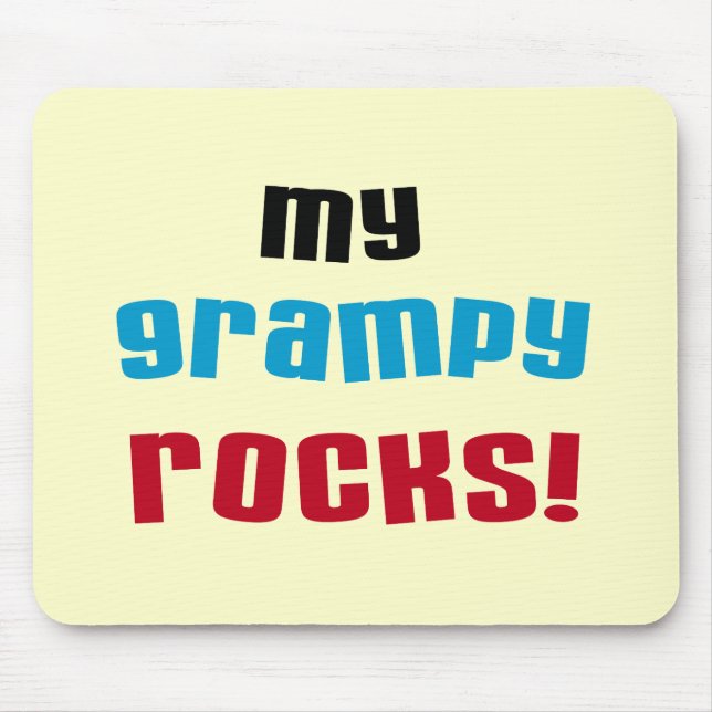 My Grampy Rocks T shirts and Gifts Mouse Pad (Front)