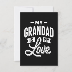 My Grandad is My Love T-shirt Gift RSVP Card