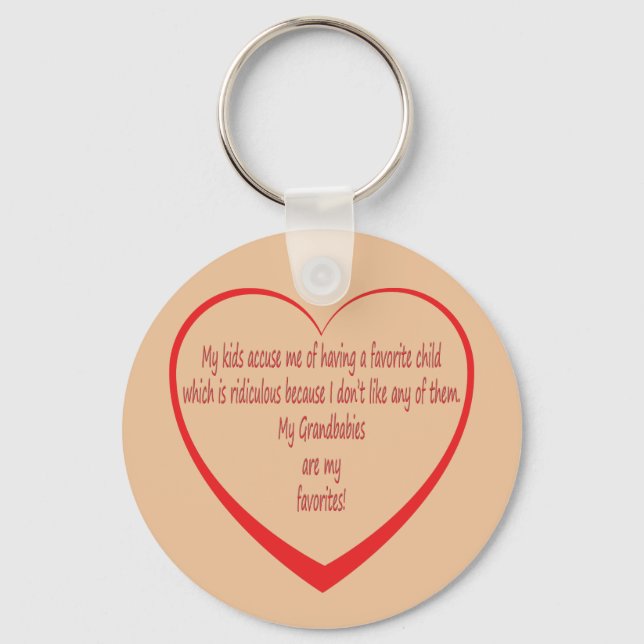 My Grandbabies are my Favourites Key Ring (Front)
