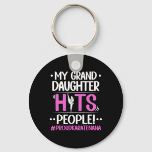 My Granddaughter Hits People Proud Karate Nana Gra Key Ring