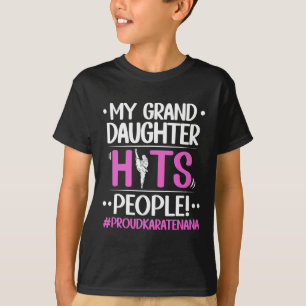 My Granddaughter Hits People Proud Karate Nana Gra T-Shirt