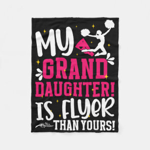 My Granddaughter Is Flyer Cheer Grammy Of A Cheerl Fleece Blanket