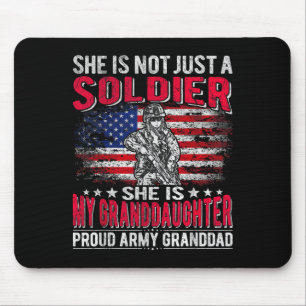 My Granddaughter My Soldier Proud Army Granddad Gr Mouse Pad